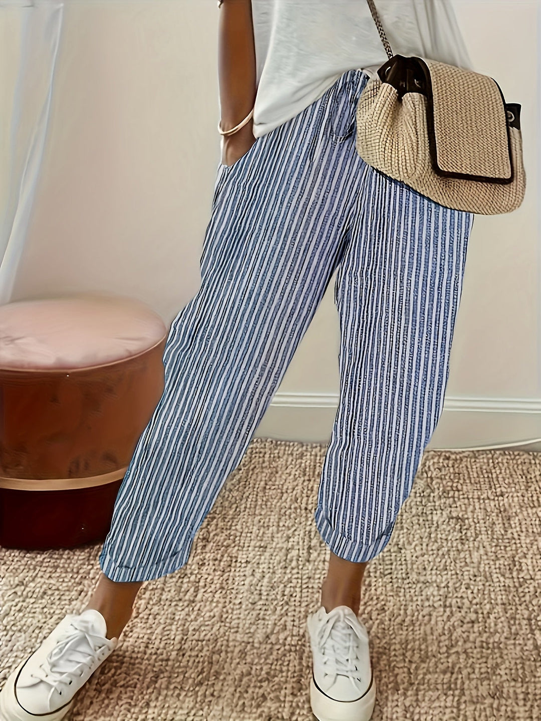Pantaloni Amelia elasticizzati in vita