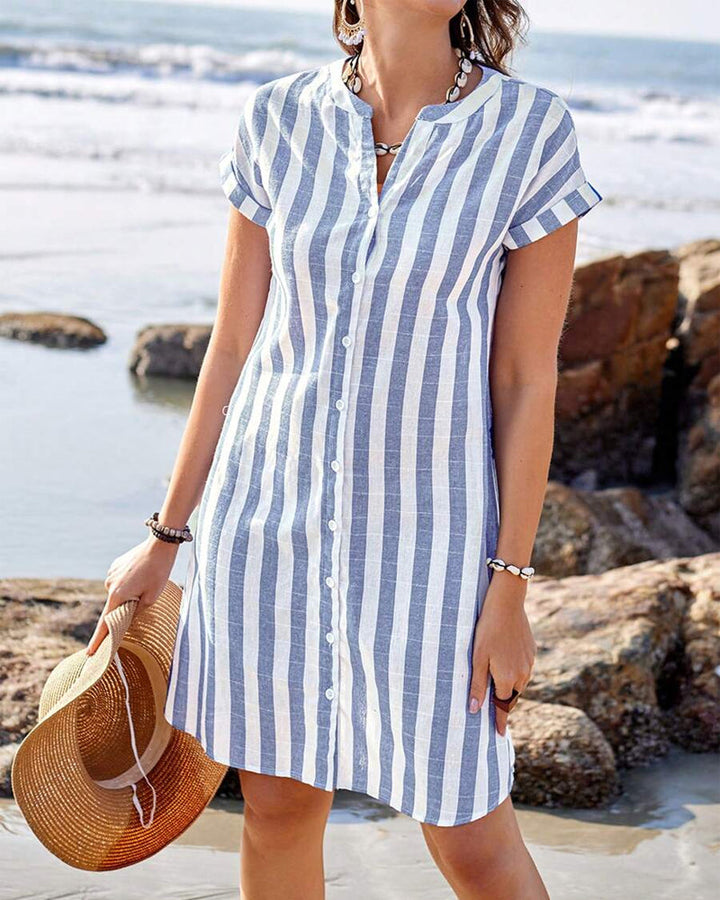 Carol Abito camicia elegante a righe