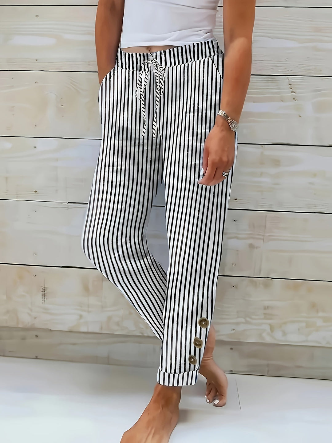 Pantaloni Lena elasticizzati in vita