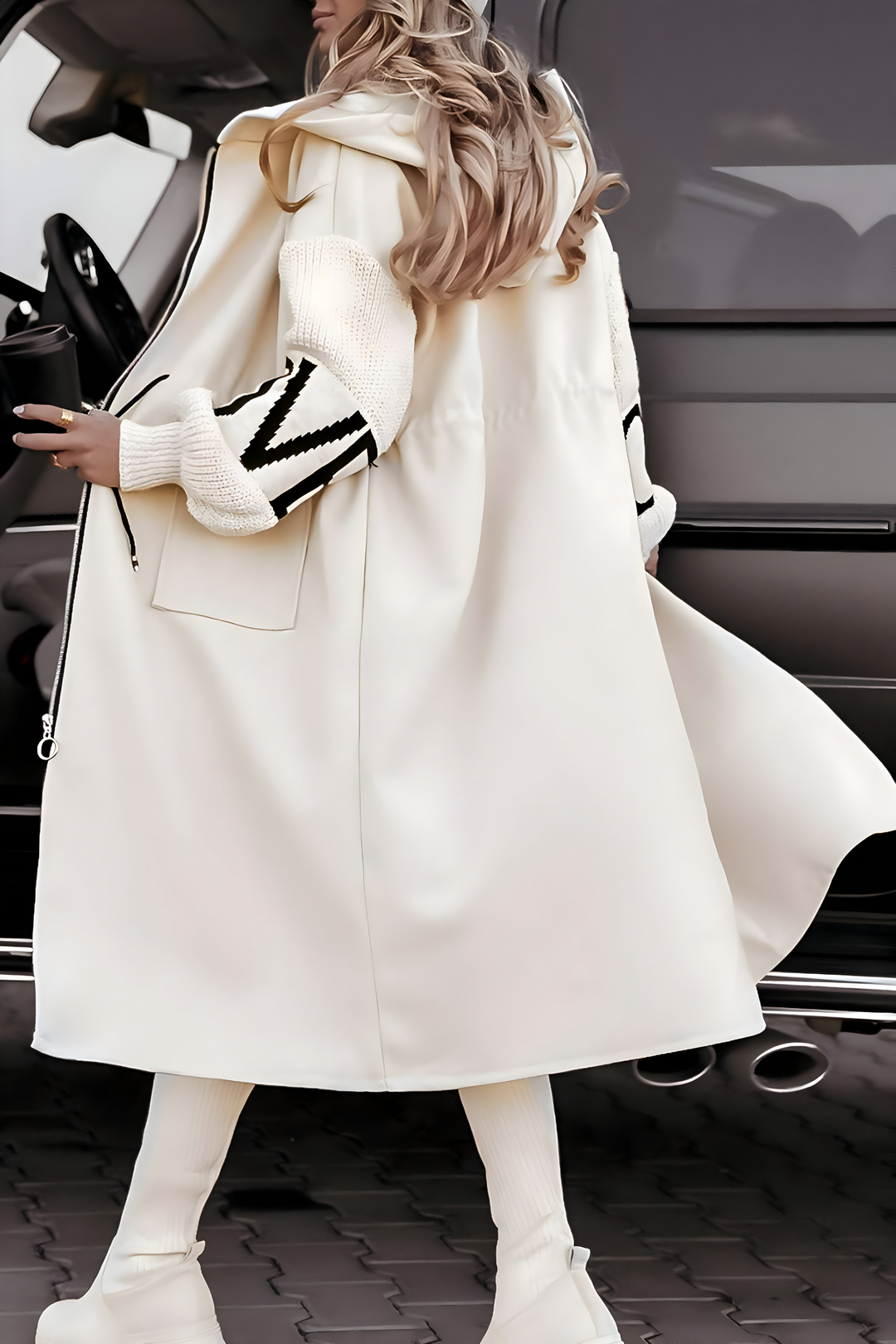 ROSANA Elegante cappotto con cappuccio