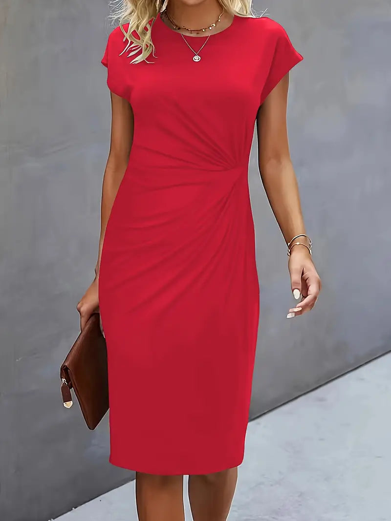 Adelina - Vestito elegante con scollo rotondo