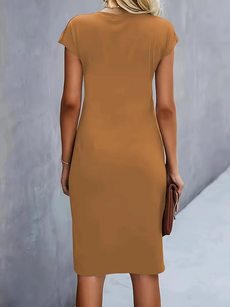Adelina - Vestito elegante con scollo rotondo