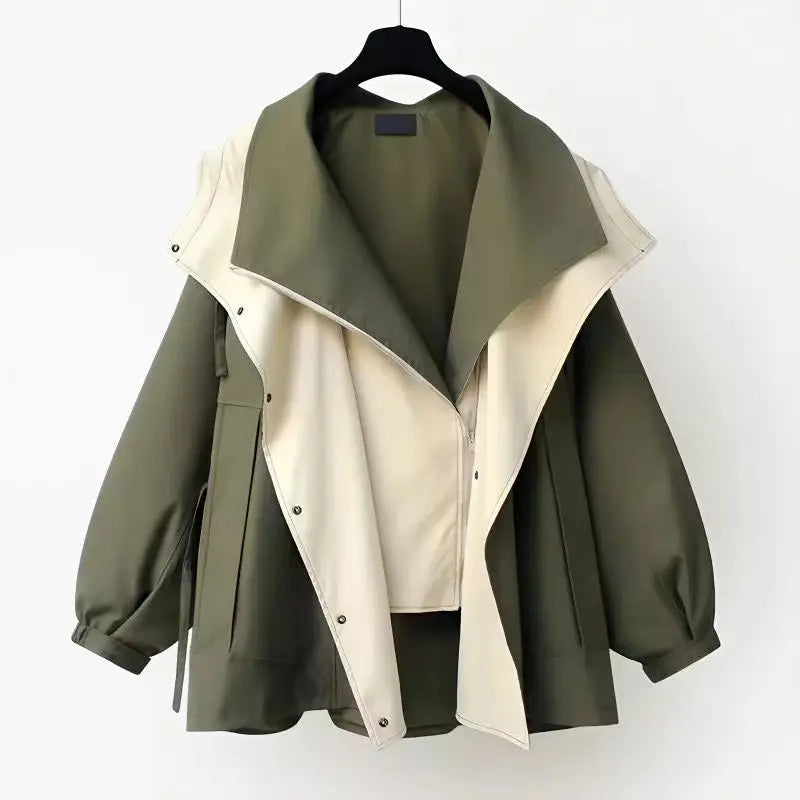 Xandra Cappotto a vento di tendenza con cappuccio