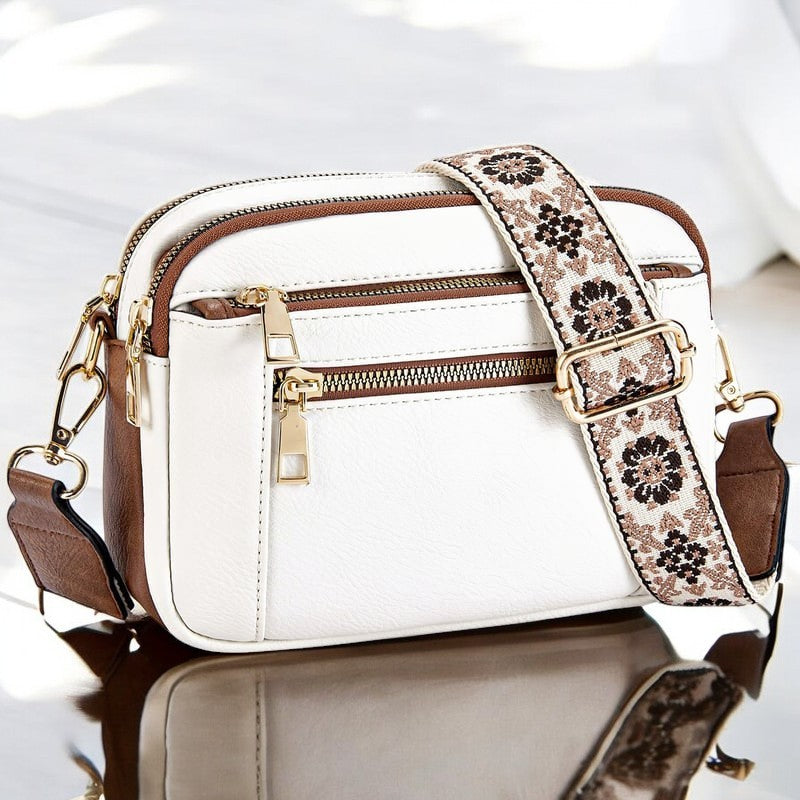 Borsa a tracolla in pelle raffinata Camille