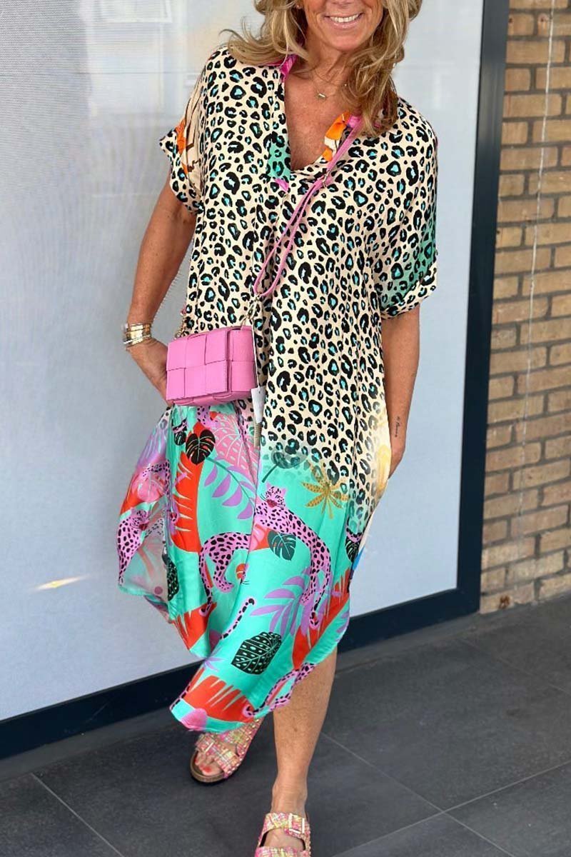 Abito Phoebe con stampa leopardo