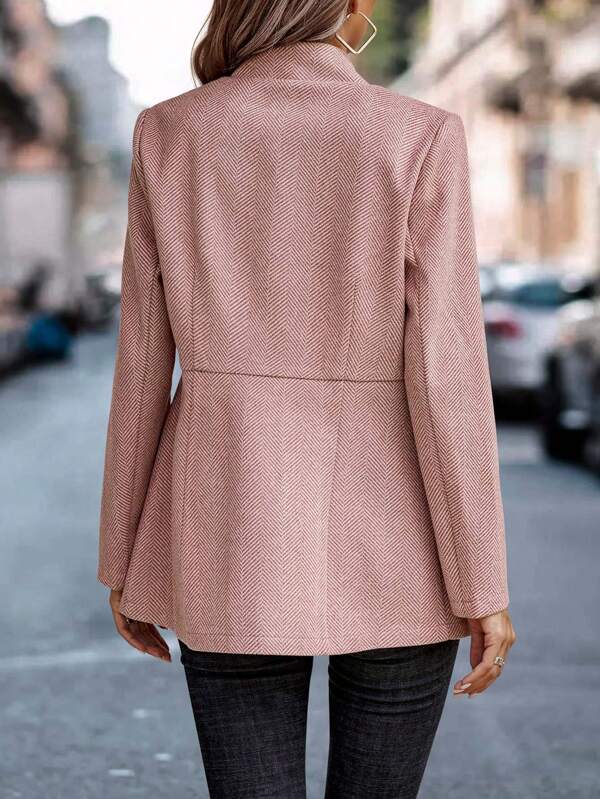 Blazer moderno a maniche lunghe a tinta unita Amber