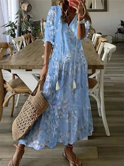 ABITO AURORA BOHO CON COPERTURA DEL VENTRE