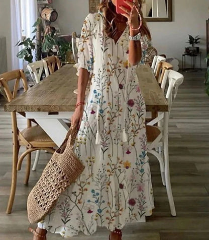 ABITO AURORA BOHO CON COPERTURA DEL VENTRE