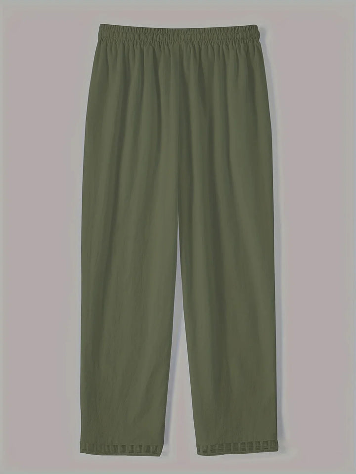 Pantaloni cropped Tracey con finiture a contrasto
